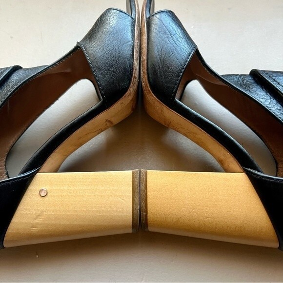 Laurence Dacade Rush Cutout Leather Sandals w/ Wood Block Heel Size EU 36.5 US 6 - Picture 5 of 14